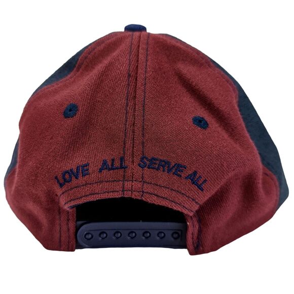 Vintage Hard Rock Cafe Blue Green Burgundy Snapback Hat Wool London 90s Retro OS - Picture 3 of 10